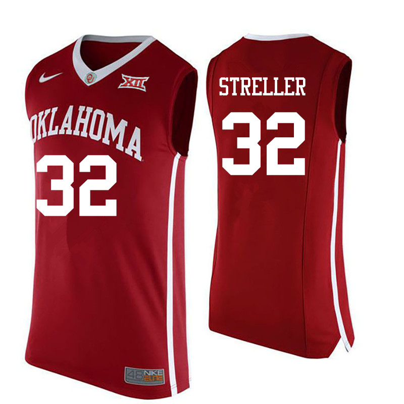 Oklahoma Sooners #32 Read Streller College Basketball Jerseys-Red